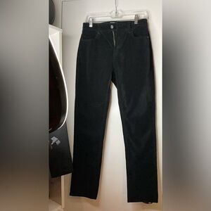 KATE SPADE Broome Street 27 Stretch Velveteen Pant Straight Leg Black